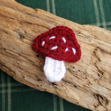 Load image into Gallery viewer, Crochet Mushroom Hairclip
