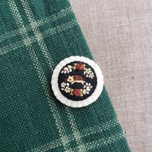 Load image into Gallery viewer, Embroidered Floral Hedgehog Brooch