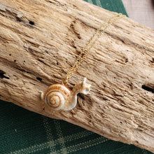 Load image into Gallery viewer, Porcelain Snail Pendant