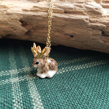 Load image into Gallery viewer, Porcelain Jackalope Pendant