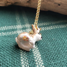 Load image into Gallery viewer, Porcelain Jackalope Pendant
