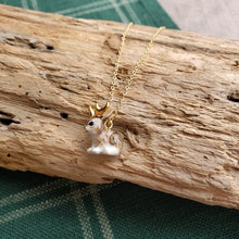 Load image into Gallery viewer, Porcelain Jackalope Pendant