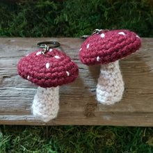 Load image into Gallery viewer, Crochet Mushroom Plush Keychain