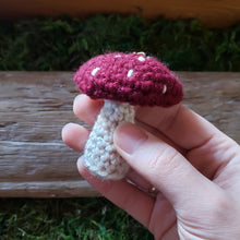 Load image into Gallery viewer, Crochet Mushroom Plush Keychain