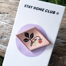 Load image into Gallery viewer, Strawberry Quilt Enamel Pin