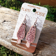 Load image into Gallery viewer, Morel Mushroom Wooden Earrings