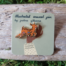 Load image into Gallery viewer, Floral Deer Enamel Pin