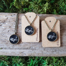Load image into Gallery viewer, Tiny Embroidered Raccoon Necklace