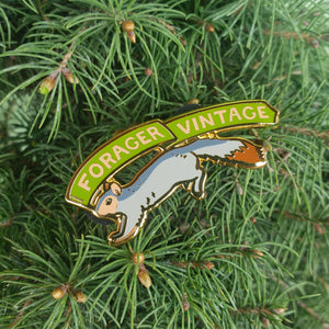 "Forager Vintage" Squirrel Enamel Pin