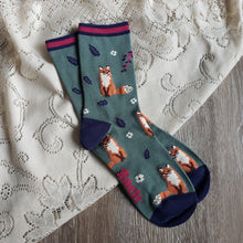 Load image into Gallery viewer, Woodland Fox Bamboo Socks
