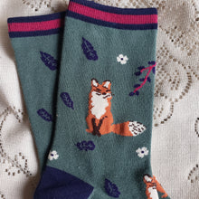 Load image into Gallery viewer, Woodland Fox Bamboo Socks