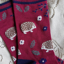 Load image into Gallery viewer, Woodland Hedgehog Bamboo Socks