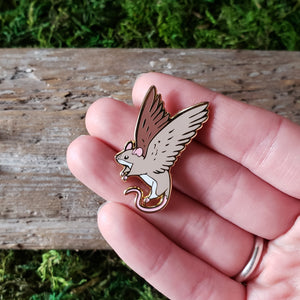 Winged Mouse Enamel Pin