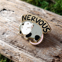 Load image into Gallery viewer, Nervous Opossum Enamel Pin