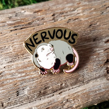 Load image into Gallery viewer, Nervous Opossum Enamel Pin