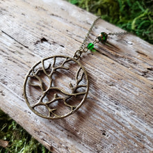 Load image into Gallery viewer, Brass Tree Medallion Necklace
