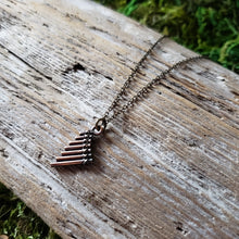Load image into Gallery viewer, Tiny Brass Pan Flute Necklace