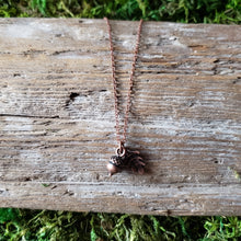 Load image into Gallery viewer, Tiny Copper Acorn Necklace