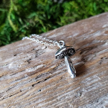 Load image into Gallery viewer, Silver Mushroom Necklace