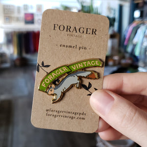 "Forager Vintage" Squirrel Enamel Pin