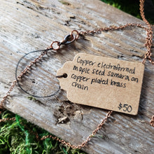 Load image into Gallery viewer, Copper Maple Seed Pendant