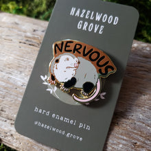 Load image into Gallery viewer, Nervous Opossum Enamel Pin