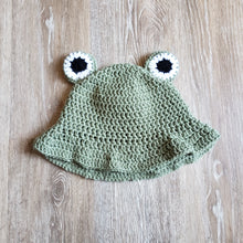 Load image into Gallery viewer, Crochet Froggy Bucket Hat