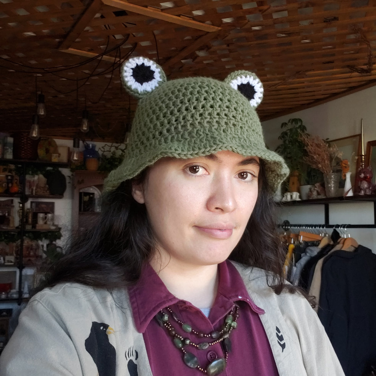 Frog Bucket Hat Crochet Pattern Frog Bucket Hat Knitting Pattern
