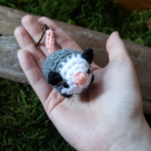 Load image into Gallery viewer, Crochet Opossum Keychain