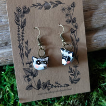 Load image into Gallery viewer, Handmade Raccoon Earrings