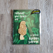 Load image into Gallery viewer, "Morel Support" Mushroom Wooden Magnet + Greeting Card