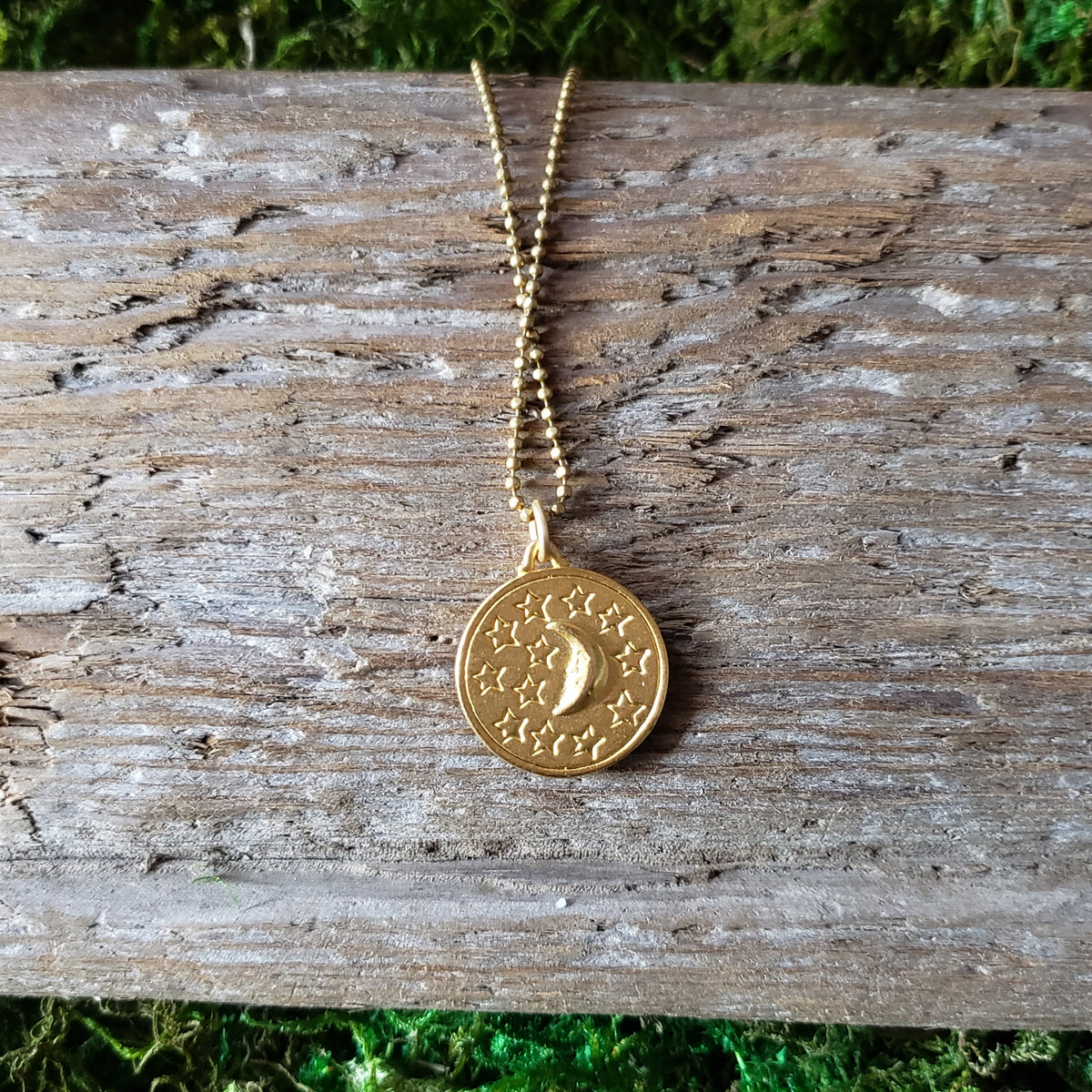 Sun & Moon Coin Necklace – Forager Vintage Sun & Moon Coin Necklace – Forager Vintage