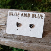 Load image into Gallery viewer, Silver Heart Stud Earrings