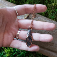 Load image into Gallery viewer, Copper Cicada Wing Pendant
