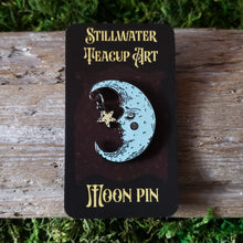 Load image into Gallery viewer, Sparkling Blue Moon Enamel Pin