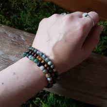 Load image into Gallery viewer, Moss Agate Crystal Bracelet