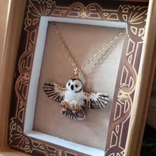 Load image into Gallery viewer, Porcelain Owl Pendant