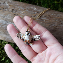 Load image into Gallery viewer, Porcelain Owl Pendant