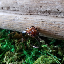 Load image into Gallery viewer, Electroformed Garnet in Copper Ring (size 6.5)