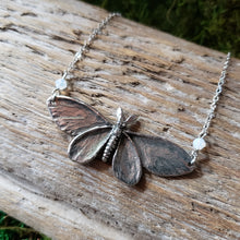 Load image into Gallery viewer, Pewter Moth Necklace