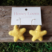 Load image into Gallery viewer, Hand Felted Chunky Star Earrings