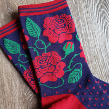 Load image into Gallery viewer, Rose Pattern Bamboo Socks
