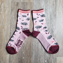 Load image into Gallery viewer, Woodland Badger Pattern Bamboo Socks