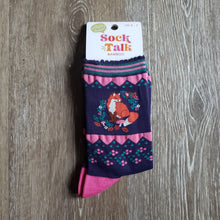 Load image into Gallery viewer, Fox Wreath Pattern Bamboo Socks