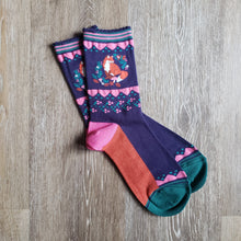 Load image into Gallery viewer, Fox Wreath Pattern Bamboo Socks