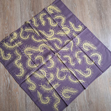 Load image into Gallery viewer, Purple Centipede Print Bandana