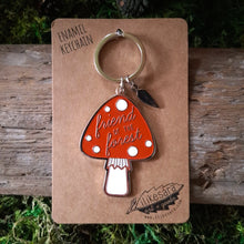 Load image into Gallery viewer, Friend of the Forest Mushroom Metal Keychain