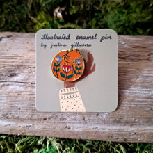 Load image into Gallery viewer, Orange Cat Nap Enamel Pin