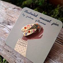 Load image into Gallery viewer, Floral Cicada Enamel Pin