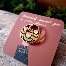Load image into Gallery viewer, Black Cat Nap Enamel Pin